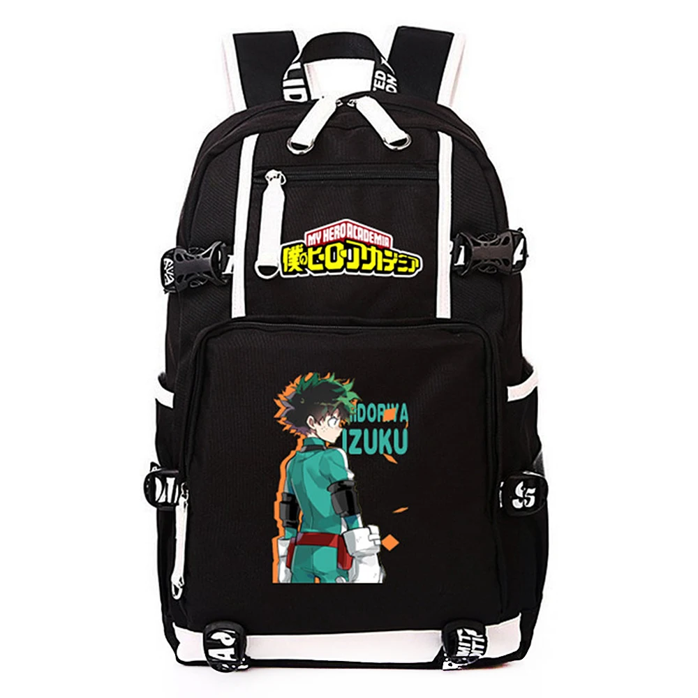 Школьный ранец с аниме рисунком My Hero Academia сумка Mochilas холщовая дорожная рюкзак для