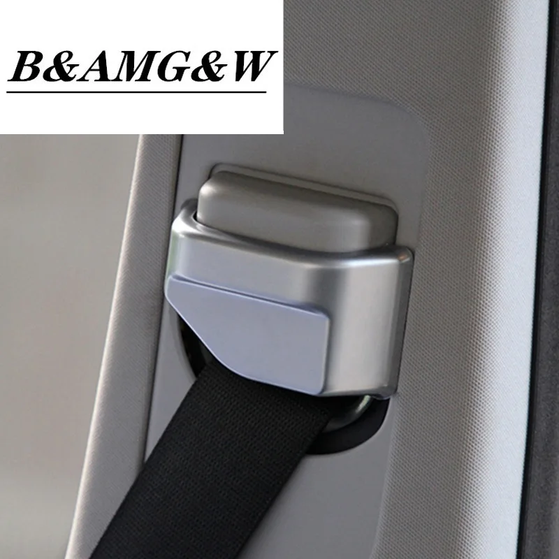 

Car Styling Safety belt decorative frame cover Stickers Trim for Mercedes Benz GLE W166 ML GL GLS X166 interior Auto Accessories