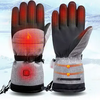 

2020 Electric Heating Snowmobile Ski Gloves Rechargeable Windproof Snow Mittens Waterproof Men Women Snowboarding Skiing Gloves