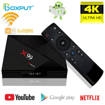 

New X99 Rockchip RK3399 Android 7.1 TV Box 2.4G WIFI Quad-core 4G 64GB Set up Smart TV Box