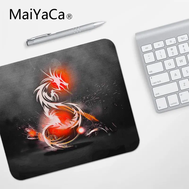 MaiYaCa высокое качество MSI логотип дракон высокоскоростной коврик для мыши Лидер продаж подставка под руку мышь