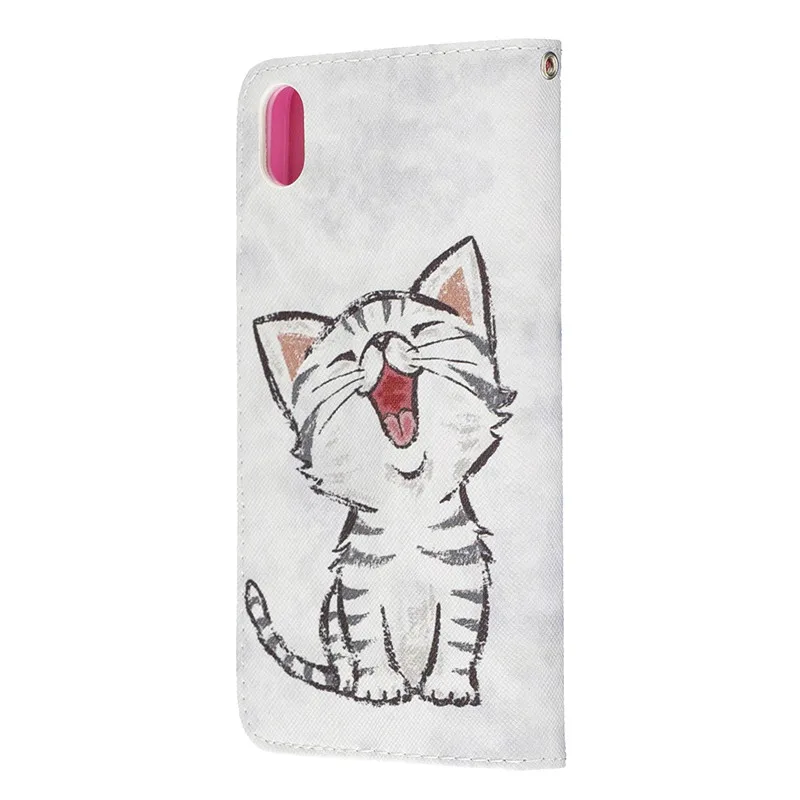 Чехол книжка с котом единорогом бабочкой для Xiaomi Mi A3 A1 A2 Lite Redmi 8A 7A 6A 4X Go 8 7 6 Note 8T 5