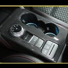 Voor Ford MK4 2019 Auto Accessoires Koolstofvezel Auto Styling Centrale Console Shift Gear Panel Cover Trim Decoratie Frame