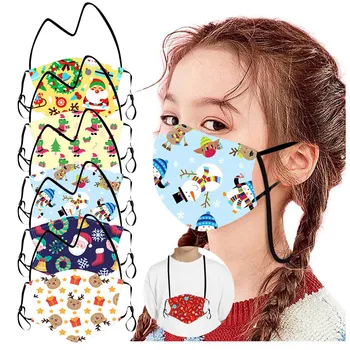 

5PC Child Kid Boy Girl Print Cotton Reusable Adjustable Mask Mascarilla Protection Face Mask Washable Earloop Maske Masque Masks