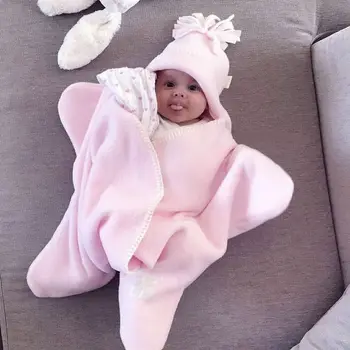 

2018 Autumn and Winter Flannel Children's Sleeping Bag Pink Starfish Baby Sleeping Bag Soft and Comfortable Kawaii Sleeping Bag