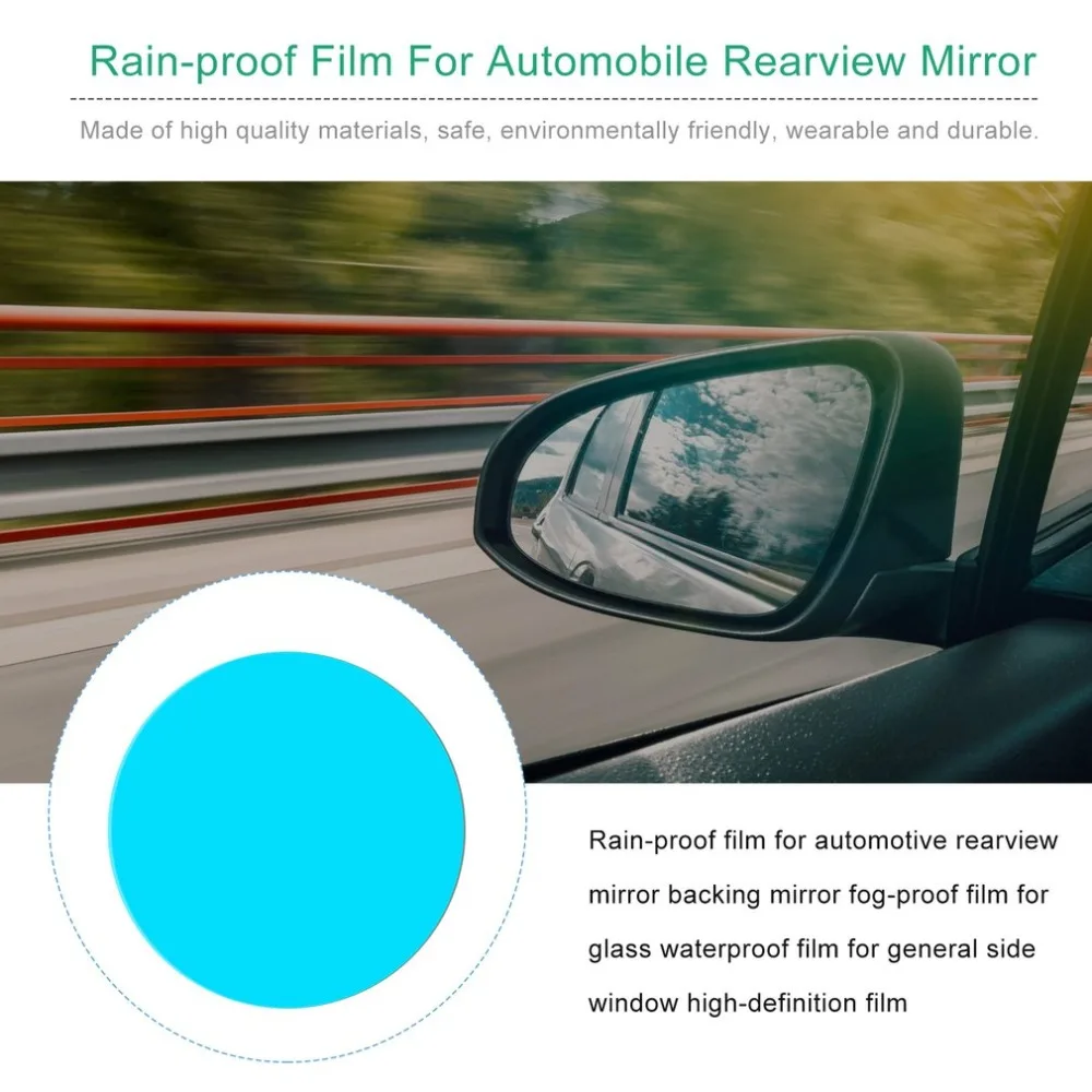 Автомобильный Зеркало заднего вида для дождя зеркала заднего вида анти-туман палка Стекло Водонепроницаемый пленка универсальная боковое окно Hd защитная пленка