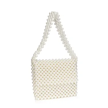 

New Pearl Bag Women Handbag Shoulder Bag Hand-woven Beaded Bag a5892