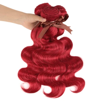 

Red Body Wave Bundles With Frontal Blonde Red Remy Hair 3 4 Bundles With Frontal Brazilian Hair Weave Bundles Fast USA Allure