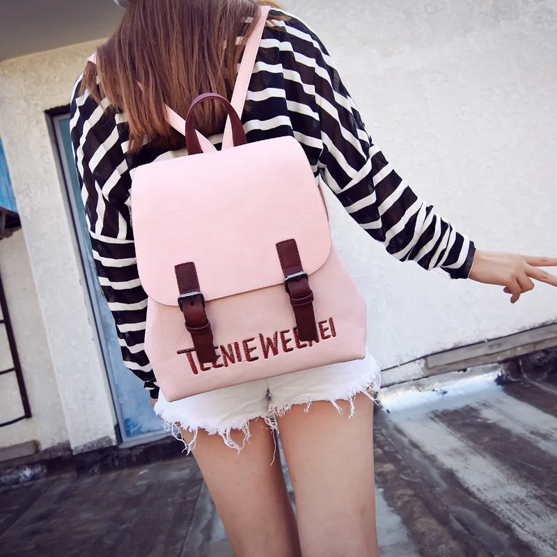 

2018 Summer New Style PU Backpack Women's Korean-style WOMEN'S Backpack Fashion Students Casual College Style Trend Women's Teng