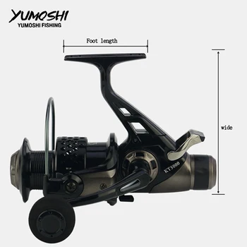 

New Double Brake Fishing Reel 3000-8000 series reel Carp Fishing Feeder Spinning Reel Spinning wheel type fishing wheel KT