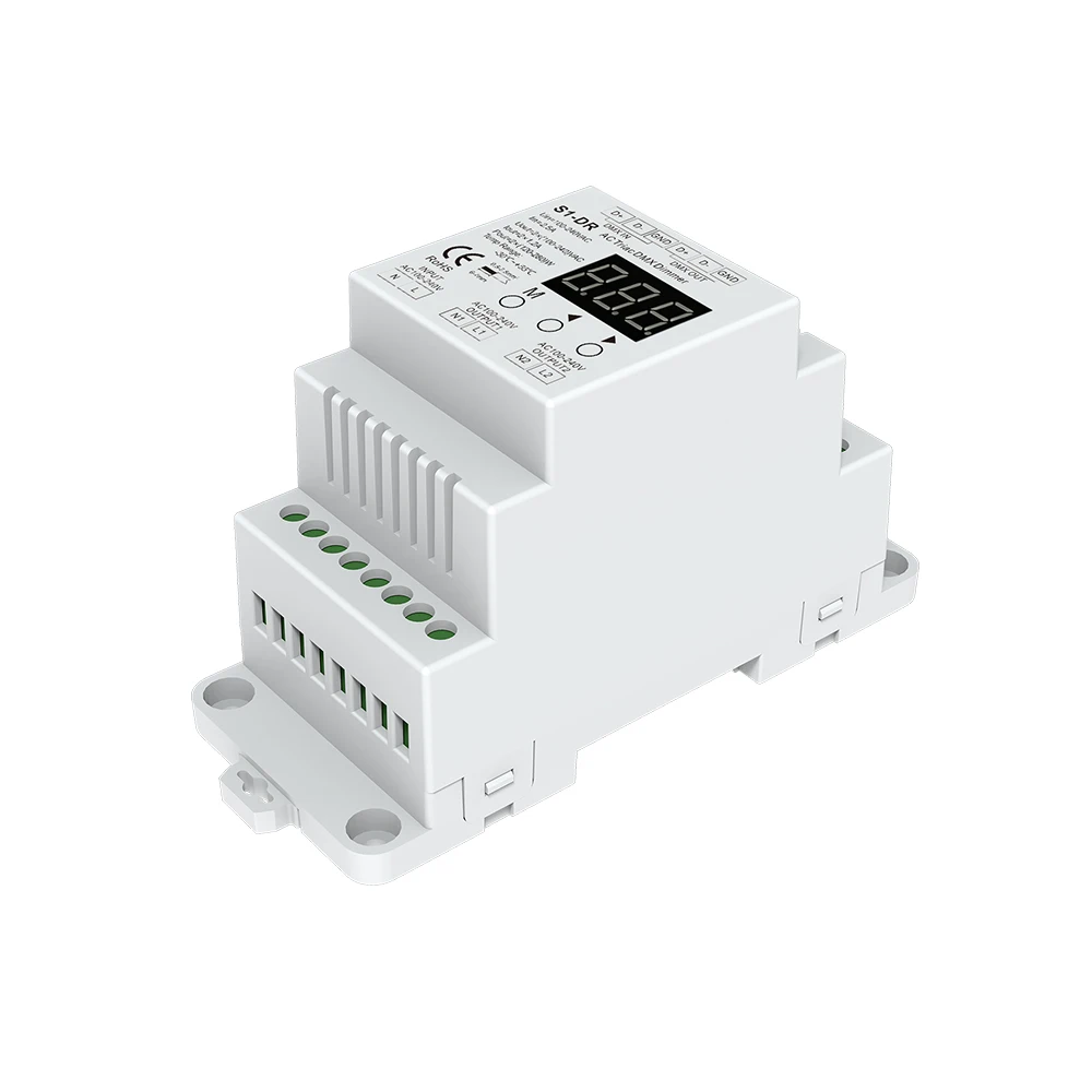 2CH 1A 576 Вт DMX декодер DMX512 конвертировать ТРИАК диммер Светодиодный контроллер лампы с использованием для Triac светодиодные с регулируемой яркостью AC100-240V