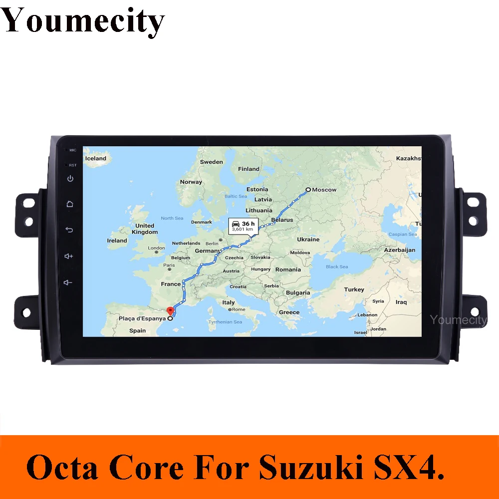 Восьмиядерный 9 дюймовый Android 0 автомобильный dvd плеер для SX4 2007 2013 Радио gps