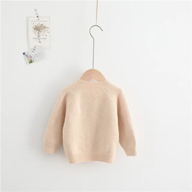 Rlyaeiz Baby Girl Clothes Spring Casual Girls Sweater Knitwear Autumn Fashion Hairball Patchwork Girls Knitted Cardigan