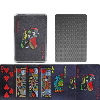 

Black PVC Scrub Poker Waterproof Plastic Playing Cards Club Party Board Game Creative Gifts