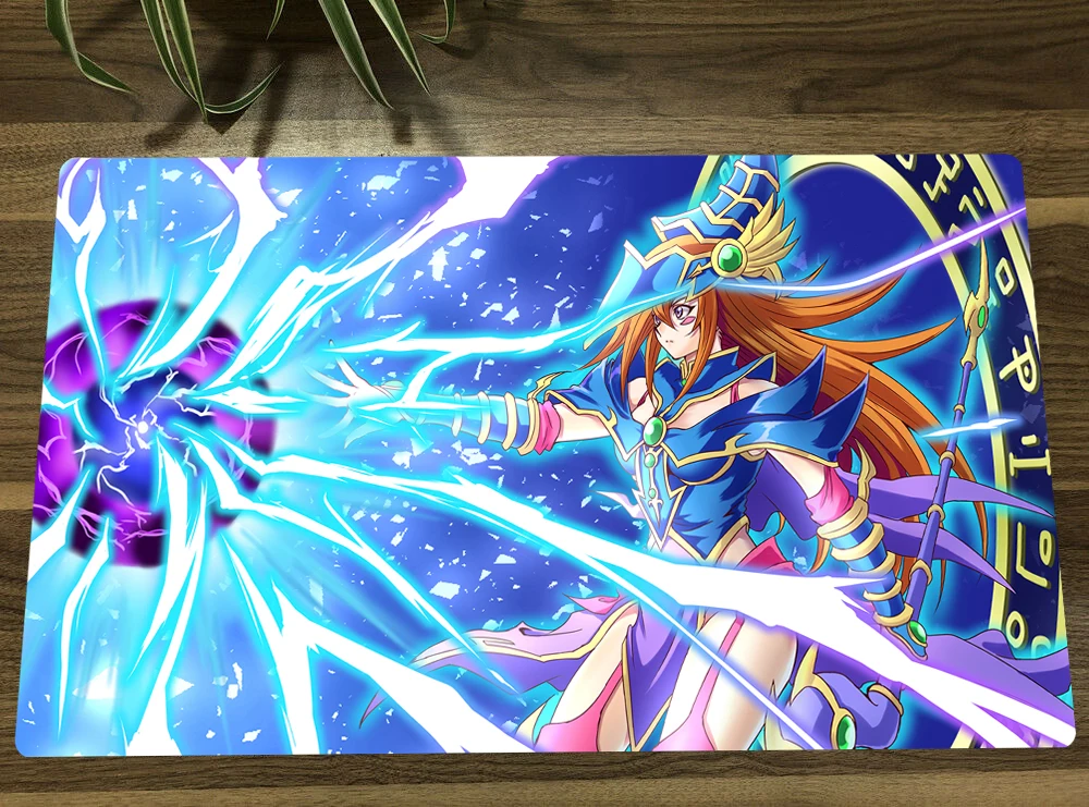 YuGiOh Magician's Valkyria Dark Magician Girl TCG Mat Trading Card Game Mat CCG Playmat Mouse Pad Desk 60x35cm