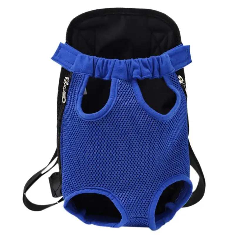 Синий Собака рюкзак для перевозки кошек Открытый Сетчатая, для путешествий дышащие плечевые сумки - Цвет: Синий