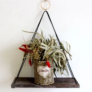 

Wooden Wall Shelf Flower Pot Rack Nordic Style Storage Rack Room Storage Organization Swing Shelf Home Hanging Decor #0911