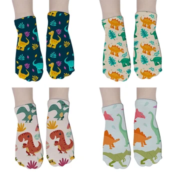 

women's funny animal Cute 3D Print dinosaur Socks Women Ankle Socks Unisex Socks women Fashion Sox cartoon cat female 8S-DW116
