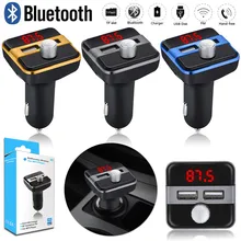 Sans fil Bluetooth voiture lecteur MP3 FM émetteur Radio LCD 2 USB mains appel gratuit fm transmetteur