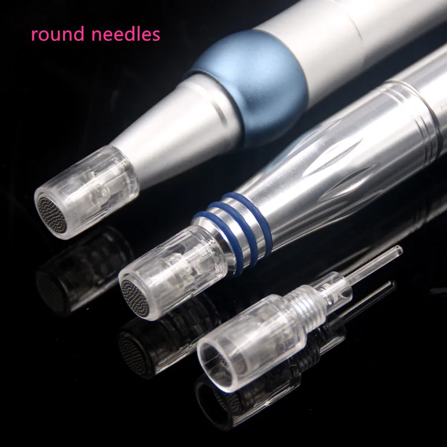 round needles x 50 Перманентный макияж машина dermographe maquillage татуировки иглы ручка татуировки комплект татуировки пистолет Liberty цифровая тату машина набор - Цвет: round needles x 50