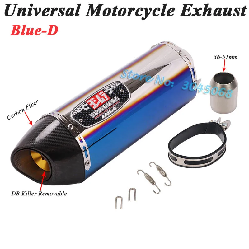 Мото rcycle Yoshimura выхлопная труба Escape модифицированный мото карбоновый глушитель Универсальный дБ убийца для ниндзя 400 MT-09 TRK 502 BWS 125 R6