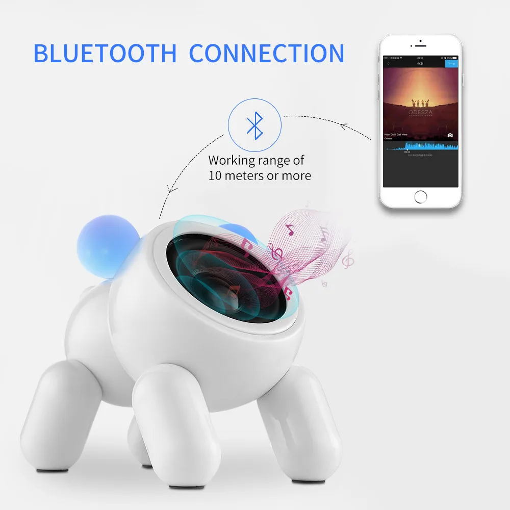 Yulass портативный мини Bluetooth стерео динамик милый щенок стиль беспроводной