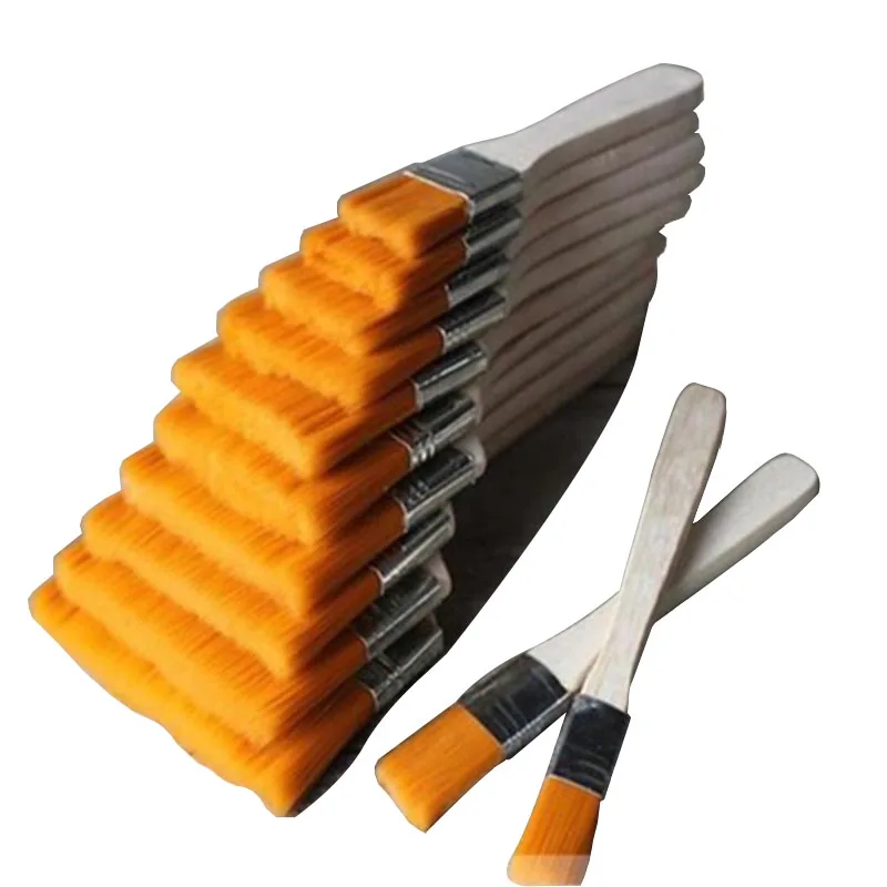 

High quality multi-purpose 1# wooden handle nylon brush line paint oil painting bottom brush glue dust cleaning tool brush