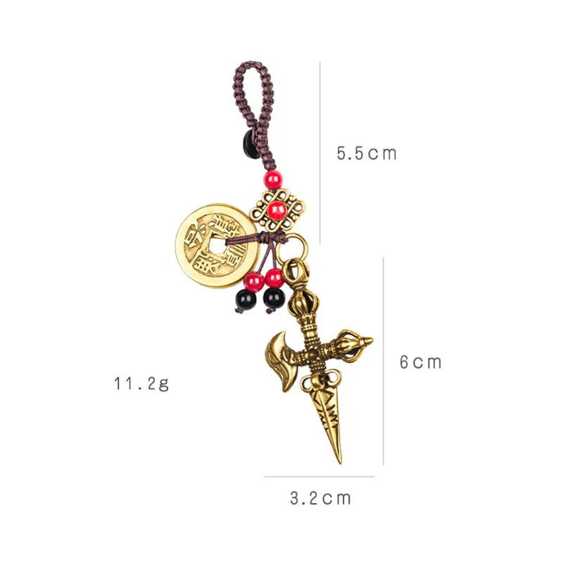 Brass pestle keychain pendant (12)