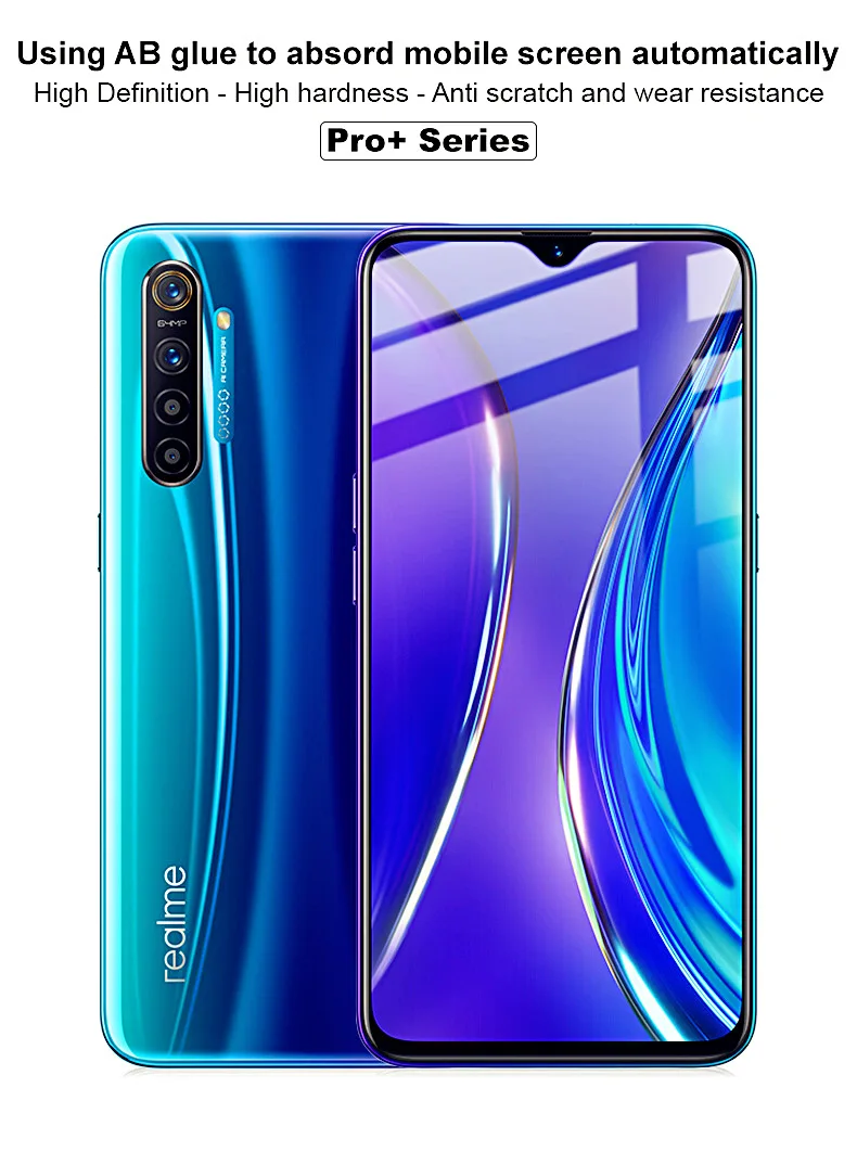 Imak полное закаленное стекло для OPPO Realme XT Защита экрана для OPPO Realme XT 9H Защитная стеклянная пленка