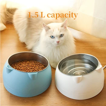 

HIPET Pet Cat Bowl Dog Feeder 15 Degree Tilted Protect Spine Anti-slip Water Food Bowl For Dogs Puppy Cats Feeder