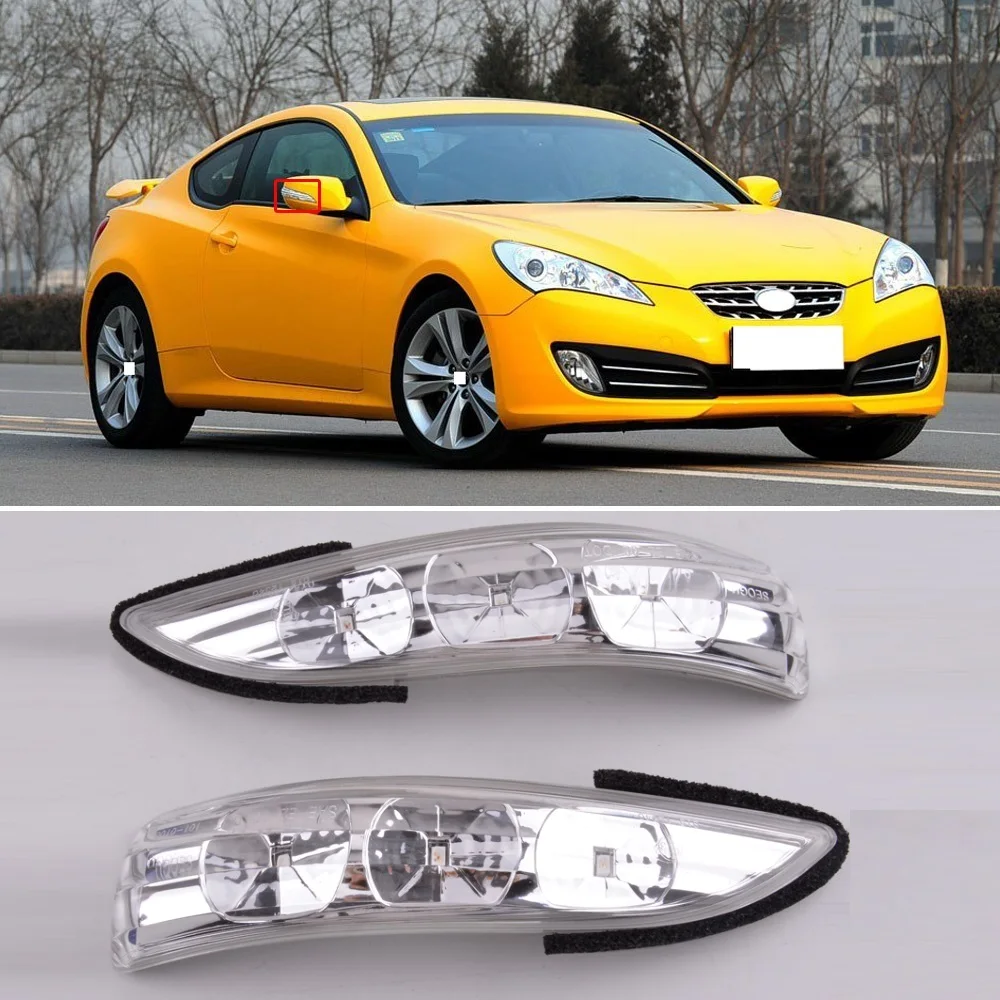 Capqx 2 шт. для Hyundai Genesis Coupe 2009- внешнее зеркало заднего вида светодиодный указатель поворота боковое зеркало мигающий индикатор лампа