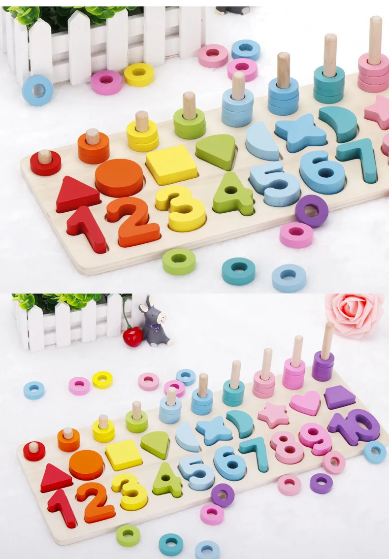 Головоломка, цифровые деревянные игрушки, ранний обучающий пазл в форме цифр, головоломка для детей дошкольного возраста, развивающие игрушки для детей