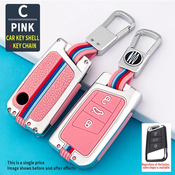 Fob della protezione della copertura della cassa chiave dell'automobile in lega di zinco per VW Volkswagen Passat B8 Magotan Golf per Skoda Kodiaq Superb A7 accessori 2 Fob della protezione della copertura della cassa chiave dell'automobile in lega di zinco per VW Volkswagen Passat B8 Magotan Golf per Skoda Kodiaq Superb A7 accessori - Fob della protezione della copertura della cassa chiave dell automobile in lega di zinco per