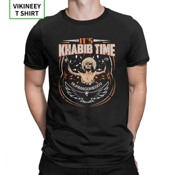 

Khabib Nurmagomedov Funny T Shirts Men MMA Fighter Short Sleeve Tops High Quality Tee Shirt 100% Cotton Crew Neck T-Shirt