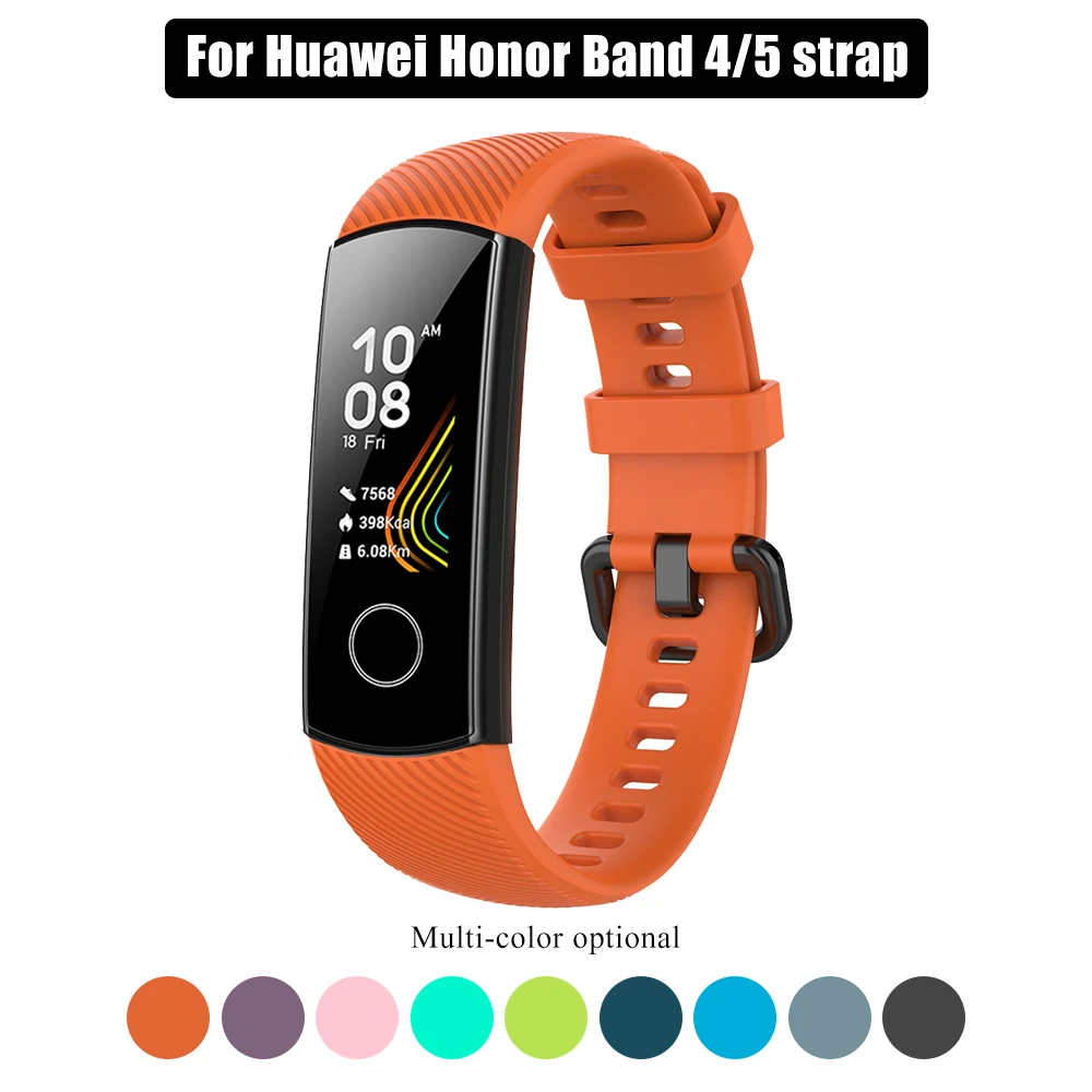 Ремешок спортивный для смарт часов Huawei Honor Band 5 4 сменный браслет мужчин и женщин
