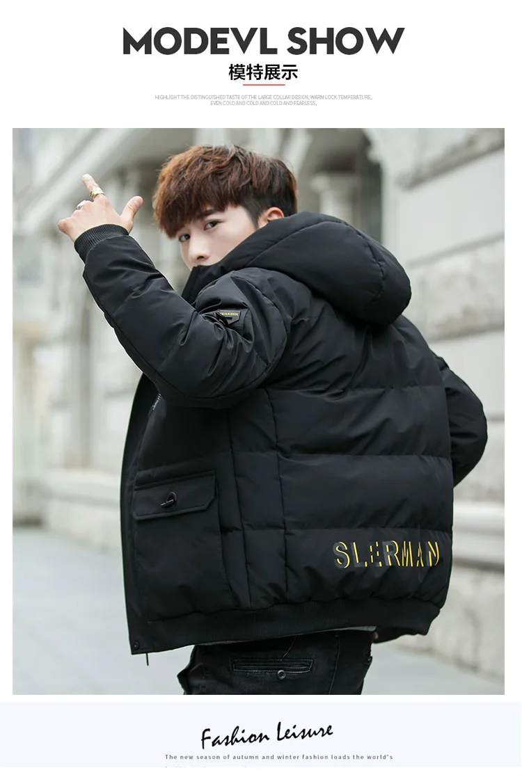 New Style Cotton-padded Clothes Male Winter Korean-style Short Thick Winter Popular Brand Cotton-padded Jacket Sub-Winter Slim F