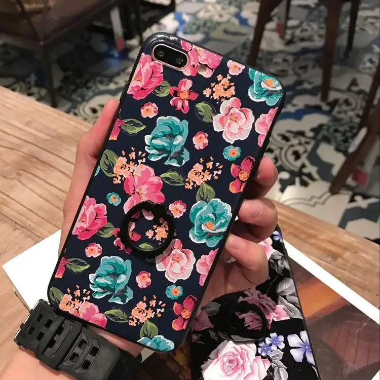 Для iphone Xs max рельефный чехол для телефона 7/8plus кольцевой кронштейн iphone 11 осенне-стойкий полный розовый чехол для телефона - Цвет: Фиолетовый