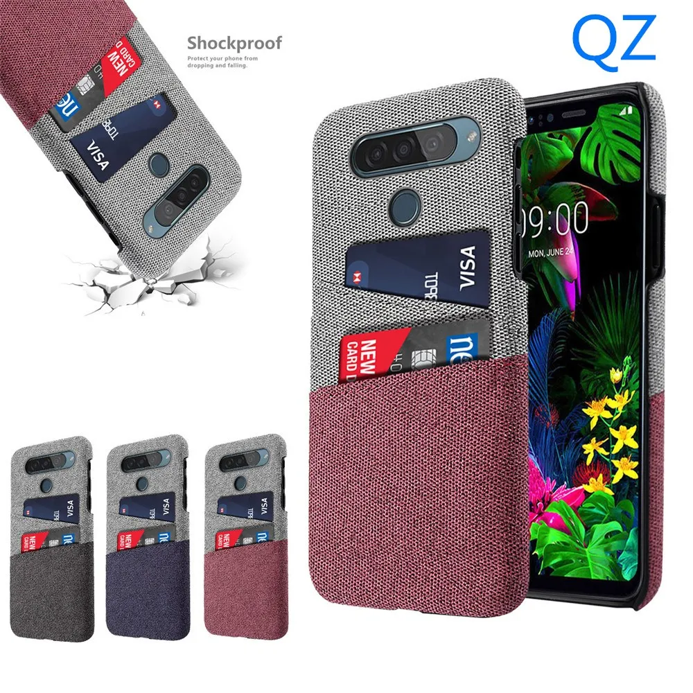 QuZONG роскошный тканевый силиконовый чехол для телефона LG G8 G8S ThinQ чехол s с отделениями для карт, задняя крышка для LG W10 W30 Stylo 5 K40