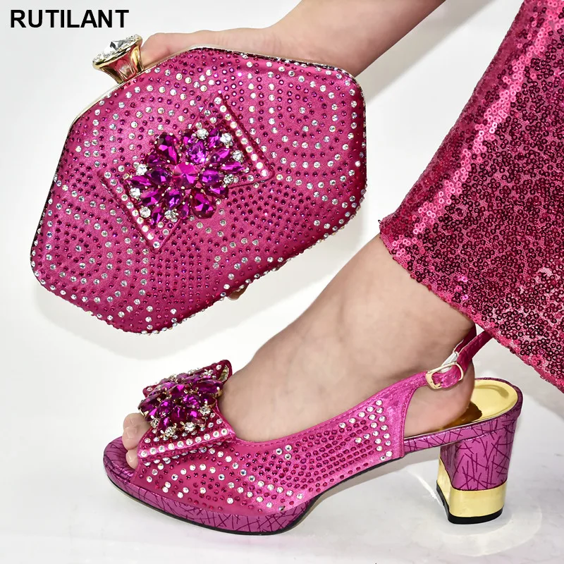 

African Shoe and Bag Set for Party In Women Luxury Shoes Women 2020 Bag and Shoe Italian Bag and Shoe Set Italy High Quality