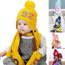 2 предмета, зимние шапки для детей, для мальчиков и девочек, унисекс, детские шапки, комплект, уличная теплая шапочка, шапочка мех, помпон, шерстяная вязаная шапка