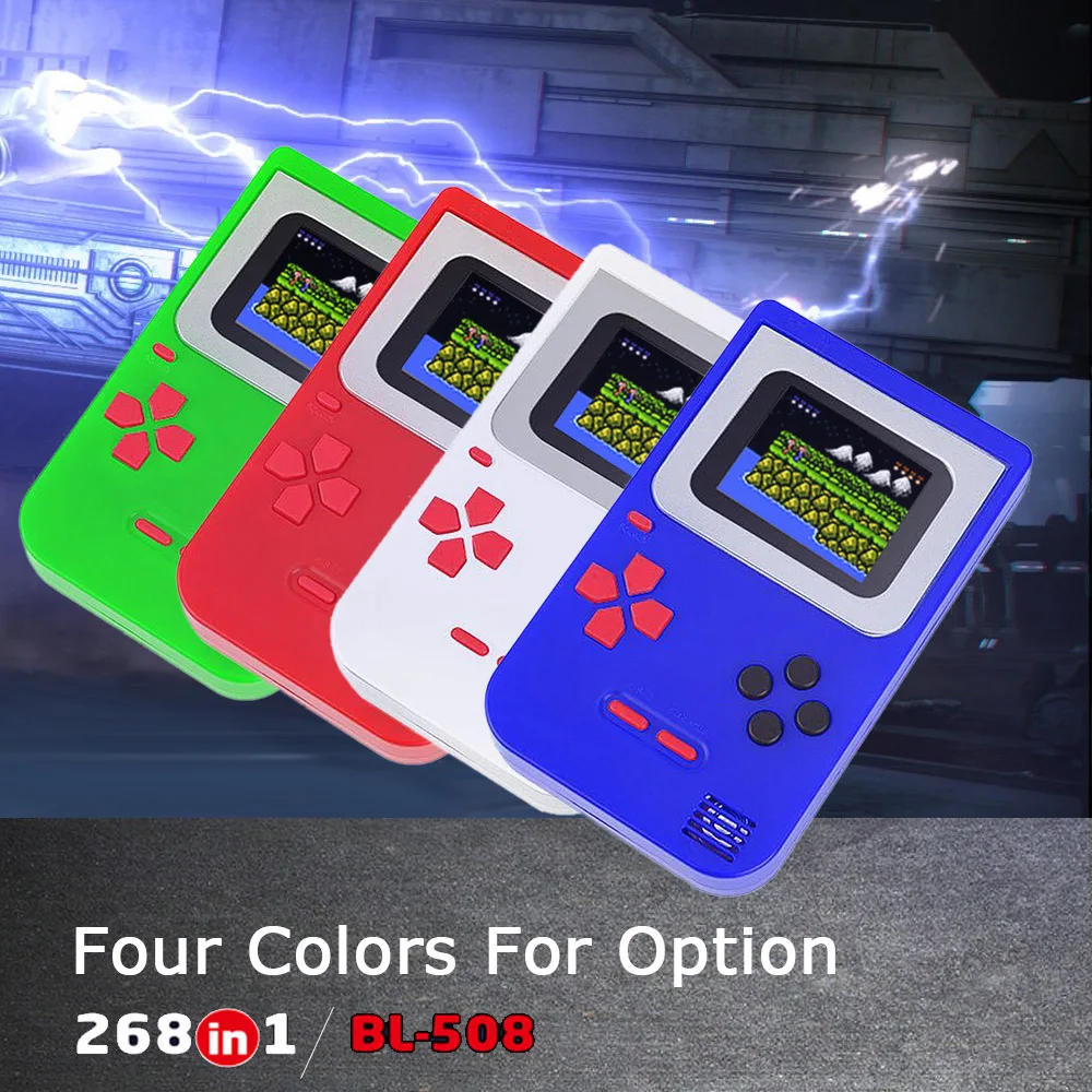 Docooler портативная игровая консоль 2 дюйма w/268 игры ретро игровой плеер подарки на день рождения для детей