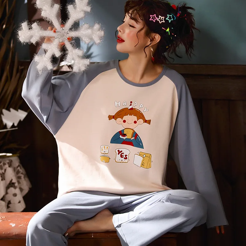 

C22070 # Sandwich GIRL'S Pullover LZ Long Sleeve Pajamas Homewear Set Series
