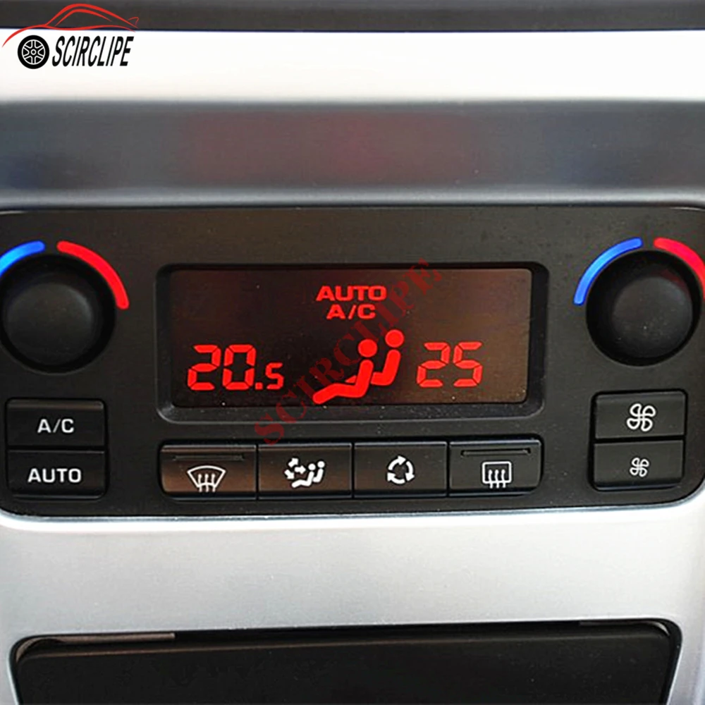 Car ACC Lcd Panel Module Display Monitors Pixel Repair Red background Air Conditioning Information Screen Peugeot 207