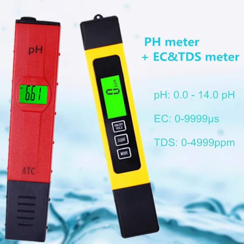 Цифровой измеритель PH EC TDS тестер термометр ручка Чистота воды PPM фильтр гидропоники для Аквариума Бассейн Воды Монитор Скидка 40
