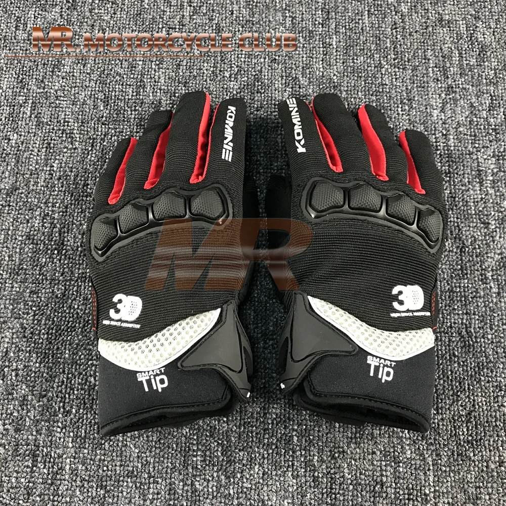 Nuevos guantes KOMINE GK-162 Knight con pantalla tartil para moto guantes противостоит roturas procción