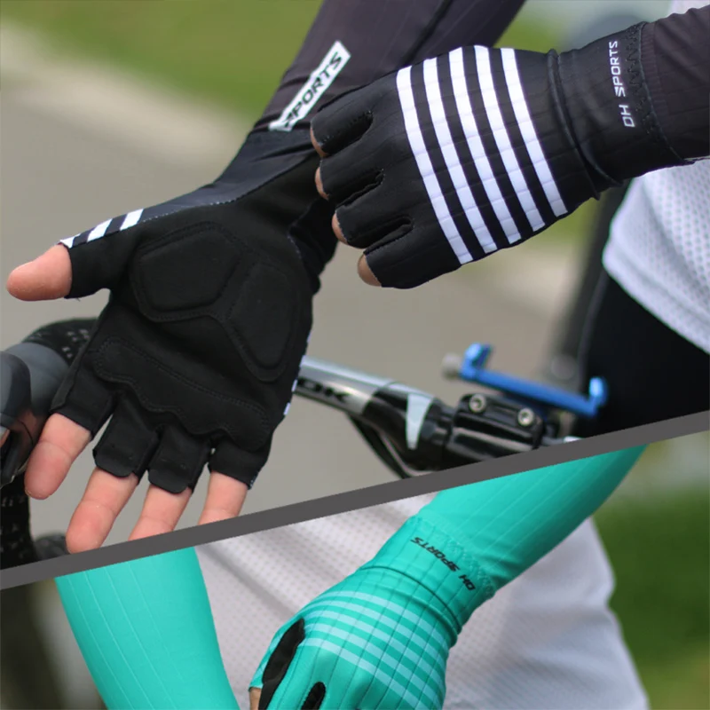 DH SPORTS Professional Men Women Half Finger Cycling Gloves MTB Road Riding Fishing Gloves Anti-Slip Camping Hiking Gloves Nylon 2