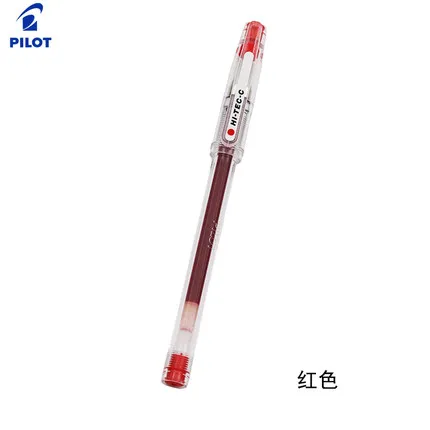 0.4mm red 1 шт Япония PILOT гелевая ручка BLLH-20C4 воздушный регулирующий клапан hi-tec-c цифровым пером 0,3/0,4/0,5 мм финансовых офисная гелевая ручка - Цвет: 0.4mm red