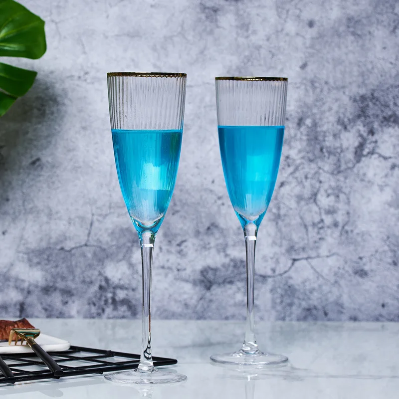 Хрустальный бокал для шампанского полосы шаблон Win Cup Пномпень конусые аксессуары для скутеров Свадебная вечеринка стекло столовая посуда поставка прозрачная чашка