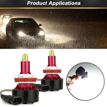 

Headlight Fog Light Bulbs Lamp 360 Degree Super Bright 100W 12V/24V White