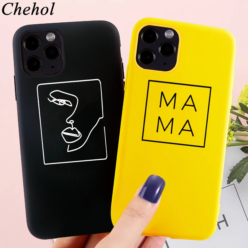 Чехлы для телефона MAMA IPhone SE 2020 11 Pro X XS MAX XR 8 7 6s Plus мягкий силиконовый чехол из ТПУ